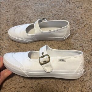 Vans White Mary Jane Sneakers